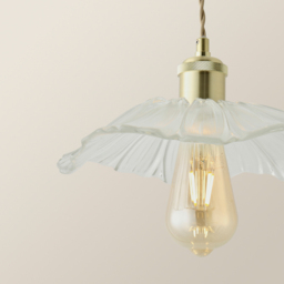 ValueLights Cassia Gold Clear Glass Flower LED Pendant Light - Size: 27 x 110 x 27cm - Wilko - thumbnail 4