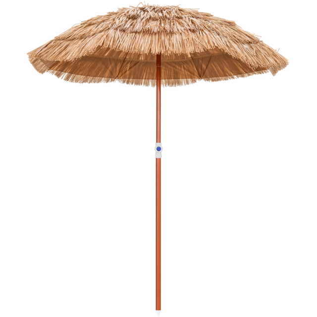 Costway Thatched Patio Umbrella with Carrying Bag 1.9m - Size: 2m - Cream - Wilko - image 1