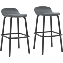 Suncast Outdoor Bar Stool Set of 2 - Size: 90 x 46 x 53cm - Grey - Wilko - thumbnail 3