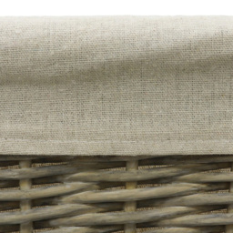 JVL Willow Antique Wash Log Basket with Liner - Size: 47 x 47 x 47cm - Multi - JVL Homewares - Wilko - thumbnail 7