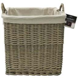 JVL Willow Antique Wash Log Basket with Liner - Size: 47 x 47 x 47cm - Multi - JVL Homewares - Wilko - thumbnail 5