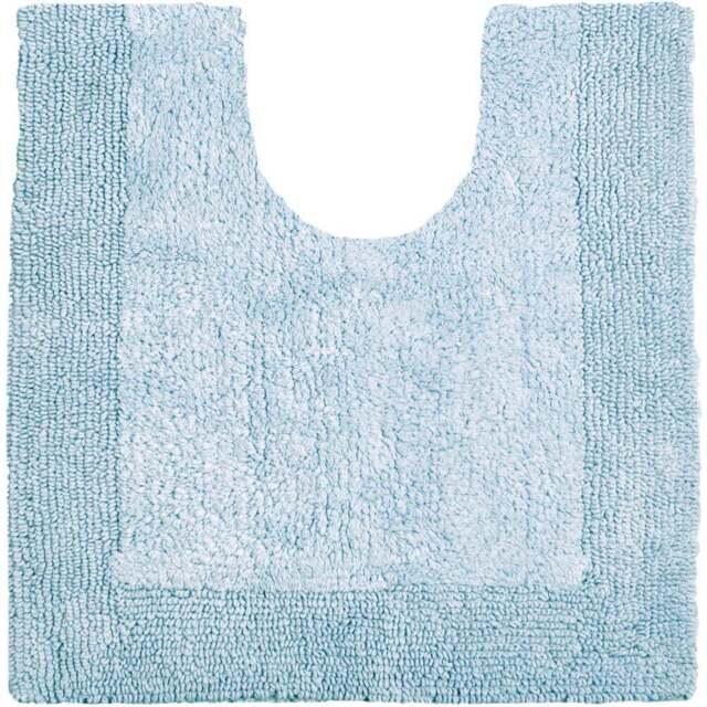 Allure Bath Fashions Elegance Baby Blue Reversible Pedestal Mat 53 x 55cm - Wilko - image 1