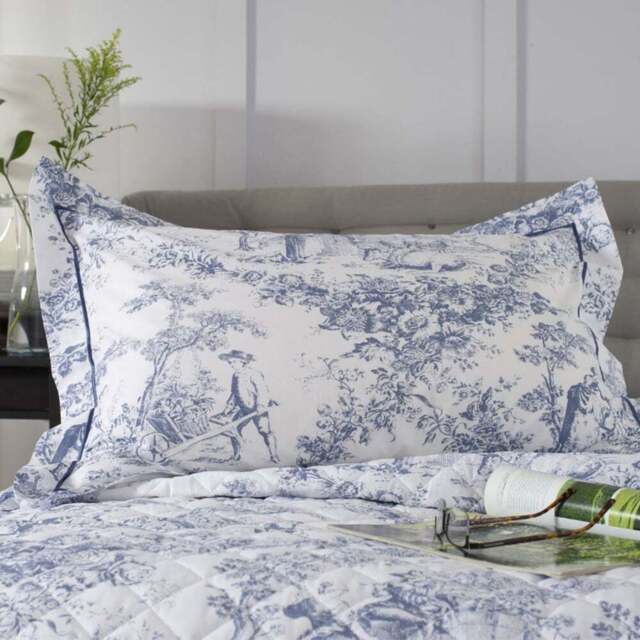 The Lyndon Company 2021 Toile Oxford Blue Pillowcase 50 x 75cm 2 Pack - Wilko - image 1