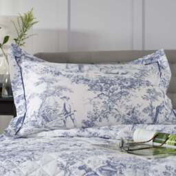 The Lyndon Company 2021 Toile Oxford Blue Pillowcase 50 x 75cm 2 Pack - Wilko