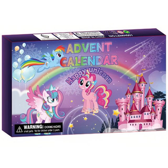 Jaoyeh Happy Unicorn Christmas Advent Calendar - Size: 37.5 x 23 x 3cm - Purple - Wilko - image 1