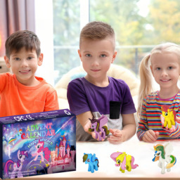 Jaoyeh Happy Unicorn Christmas Advent Calendar - Size: 37.5 x 23 x 3cm - Purple - Wilko - thumbnail 3