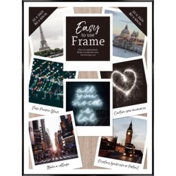 Easy Poster Frame - Black/32x24in - Size: A1 - Wilko - thumbnail 1
