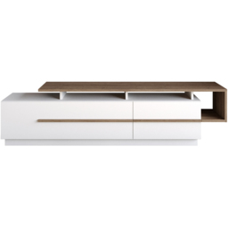 Decorotika Pia Walnut and White TV Unit - Size: 46.4 x 180 x 18.26cm - Multi - Wilko - thumbnail 3