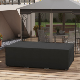 Outsunny Black Waterproof Outdoor Furniture Cover 67 x 155 x 222cm - Wilko - thumbnail 6