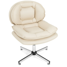 Costway Beige Padded Office Chair - Size: 60 x 59 x 41cm - Cream - Wilko - thumbnail 3