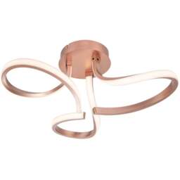 Cosylyte Moss 3 Light Copper Curved LED Ceiling Light - Size: 25 x 46 x 50.5cm - Gold - Wilko