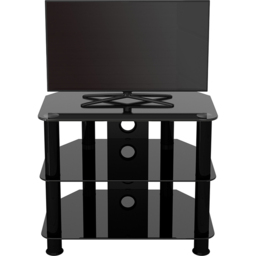 AVF Classic 2 Shelf Black Glass Corner TV Unit with Cable Management - AVF Group Ltd - Wilko - thumbnail 7