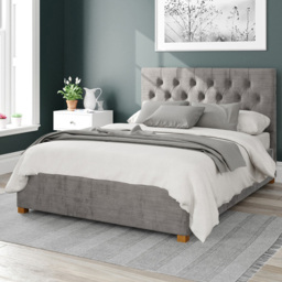 Aspire Olivier Super King Silver Firenze Velour Ottoman Bed - Aspire Beds - Wilko