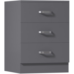 FWStyle Tunis 3 Drawer Matt Grey Chest of Drawer - Wilko - thumbnail 3
