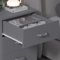 FWStyle Tunis 3 Drawer Matt Grey Chest of Drawer - Wilko - thumbnail 5