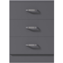 FWStyle Tunis 3 Drawer Matt Grey Chest of Drawer - Wilko - thumbnail 4