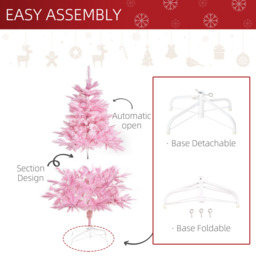 Everglow Pink Artificial Christmas Tree 4ft - Wilko - thumbnail 7