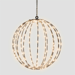 Xmas Haus LED Warm White Black Ball 30cm - Size: 30 x 30 x 30cm - Wilko - thumbnail 3