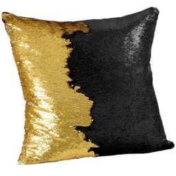 Velosso Mermaid Black and Gold Filled Cushion 43 x 43cm 2 Pack - Multi - Wilko