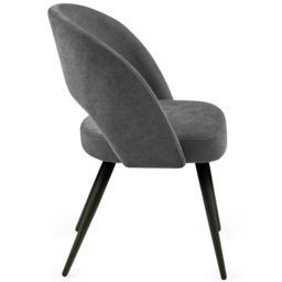 Julian Bowen Ella Set of 2 Onyx Dining Chairs - Grey - Wilko - thumbnail 5