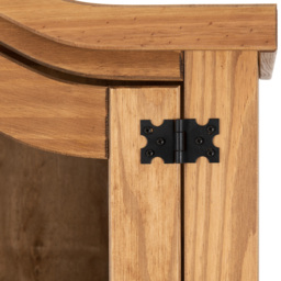 Seconique Corona 2 Door 2 Drawer Distressed Waxed Pine Display Unit - Size: 43 x 96 x 186cm - Brown - Wilko - thumbnail 6