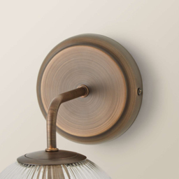 ValueLights Kempton Brushed Brass Ribbed Globe Shade Wall Light with Bulb 2 Pack - Size: 26 x 15 x 19cm - Wilko - thumbnail 6