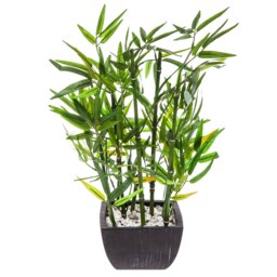 Green Artificial Bamboo in Terracotta Pot - Wilko
