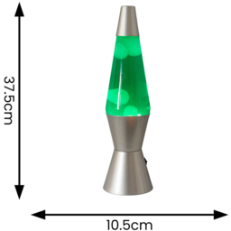 ValueLights Razzo White and Green with Silver Base Retro Lava LED Table Lamp - Size: 37.5 x 10.5 x 10.5cm - Wilko - thumbnail 6