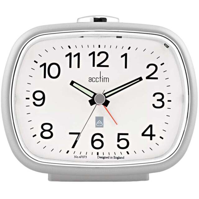 Acctim Camille Grey Alarm Clock 9cm - Size: 6 x 11 x 9cm - Wilko - image 1