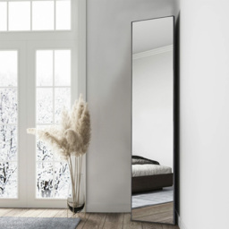 Living and Home Black Frame Over Door Full Length Mirror 37 x 147cm - Size: 147 x 37cm - Wilko - thumbnail 7