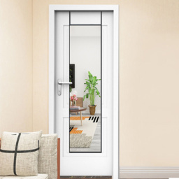 Living and Home Black Frame Over Door Full Length Mirror 37 x 147cm - Size: 147 x 37cm - Wilko - thumbnail 3