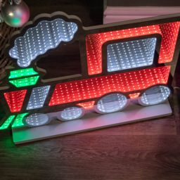 Samuel Alexander Multicolour LED Standing Train Infinity Light Christmas Decoration 60cm - Size: 47 x 60 x 13cm - Multi-Coloured - Wilko - thumbnail 7