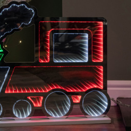 Samuel Alexander Multicolour LED Standing Train Infinity Light Christmas Decoration 60cm - Size: 47 x 60 x 13cm - Multi-Coloured - Wilko - thumbnail 5