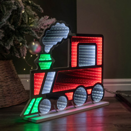 Samuel Alexander Multicolour LED Standing Train Infinity Light Christmas Decoration 60cm - Size: 47 x 60 x 13cm - Multi-Coloured - Wilko - thumbnail 6