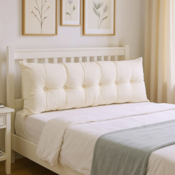 Living and Home Beige Chenille Headboard Pillow 60 x 180cm - Size: 60 x 180 x 18cm - Wilko - thumbnail 3