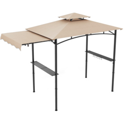 Costway Beige Barbecue Canopy Tent Grill Gazebo with Side Awning - Size: 318 x 153 x 250cm - Cream - Wilko - thumbnail 3