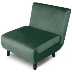 Aurora Single Seater Green Velvet Sofa Bed - Home Garden Direct - Wilko - thumbnail 5