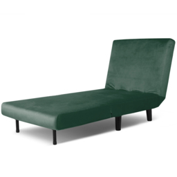 Aurora Single Seater Green Velvet Sofa Bed - Home Garden Direct - Wilko - thumbnail 6