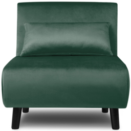 Aurora Single Seater Green Velvet Sofa Bed - Home Garden Direct - Wilko - thumbnail 4
