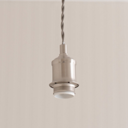 ValueLights Bellamy Single Smoked Glass Globe Brushed Chrome LED Ceiling Pendant Light - Size: 134.5 x 25 x 25cm - Silver - Wilko - thumbnail 4