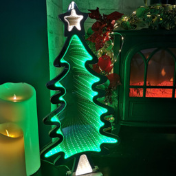 Samuel Alexander Infinity Christmas Tree Light Up Christmas Decoration 2ft - Size: 60 x 30 x 30cm - Green - Wilko - thumbnail 5