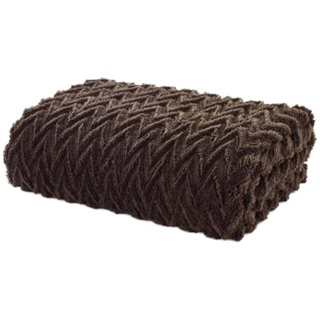 Deyongs Tadcaster Chocolate Throw 140 x 180cm - Brown - Wilko - image 1