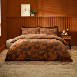 furn. Herve King Size Tan Reversible Duvet Set - Brown - Wilko - thumbnail 6