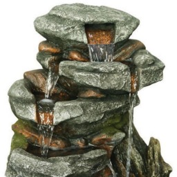 Bermuda Stone Falls Water Feature - Size: 35 x 27 x 57cm - Grey - Bermuda Water Gardens - Wilko - thumbnail 3