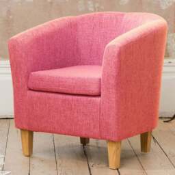 Artemis Home Alderwood Pink Hessian Tub Chair - Size: Single - Wilko