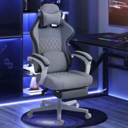 HOMCOM Grey Printed Velvet Adjustable Height Recliner Chair - Size: 129 x 64 x 69cm - Wilko