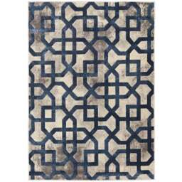 Origins Avanti Grey and Blue Geometric Rug 120 x 170cm - Origins Rugs - Wilko - thumbnail 1