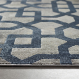 Origins Avanti Grey and Blue Geometric Rug 120 x 170cm - Origins Rugs - Wilko - thumbnail 4