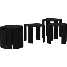Decorotika Lori 3 Piece Black Marble Nesting Coffee Table - Size: 41 x 44.5 x 44.5cm - Wilko - thumbnail 3
