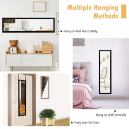 Costway Black Full Length Mirror 33 x 119cm - Size: 119.4 x 43.2 x 7.62cm - Wilko - thumbnail 7